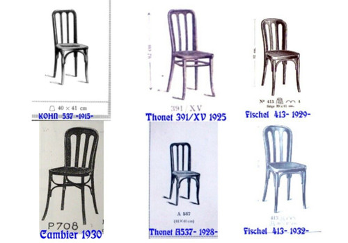 Thonet N°391 XV chair from 1925, walnut-finish wickerwork