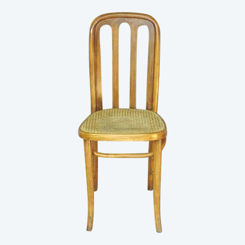 Thonet N°391 XV chair from 1925, walnut-finish wickerwork
