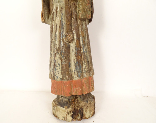 Statua in legno policromo St-Yves de Kermartin Bretagna Fine del XVI secolo