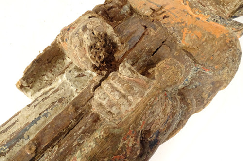Statua in legno policromo St-Yves de Kermartin Bretagna Fine del XVI secolo