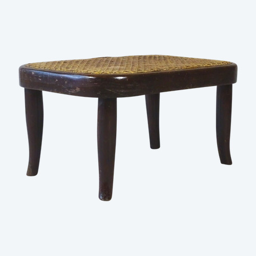 Poggiapiedi THONET, 1890 circa, caning originale