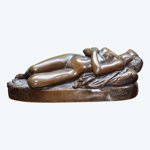 James PRADIER Bronze "Junge Frau im Schlaf".