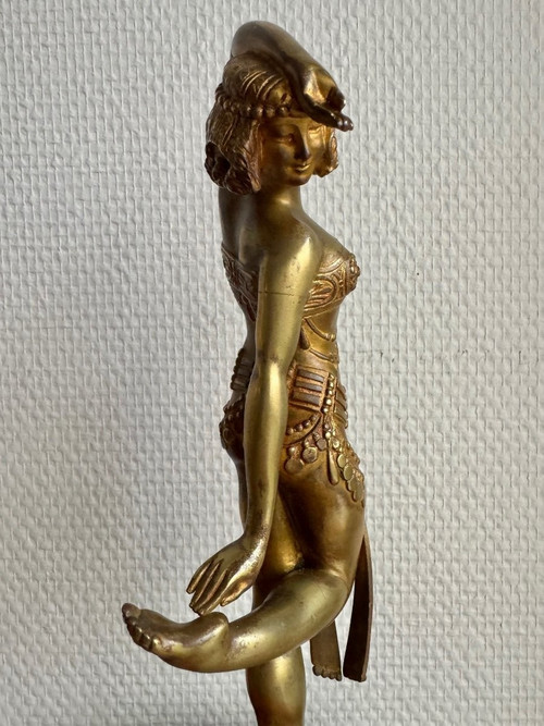 Samuel Lypchytz Bronze Sculpture, Javanese Dancer