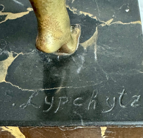 Samuel Lypchytz Bronze Sculpture, Javanese Dancer