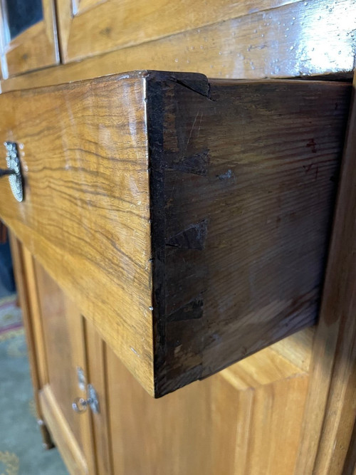 Buffet Haut / Armoire époque Louis XVI En Noyer Blond
