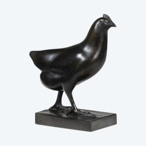 François Pompon. "Poule", bronzo, stampato nel 2006.
