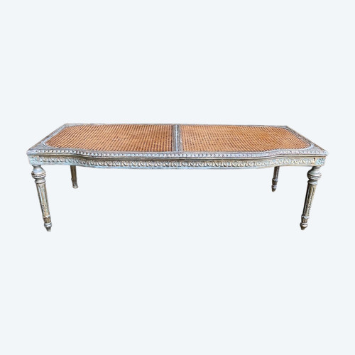 Louis XVI Klavier- oder Ankleidebank aus Cannage