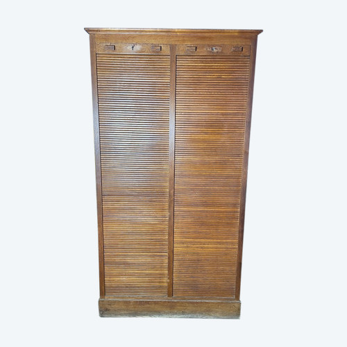 Meuble de métier classeur à rideaux de notaire