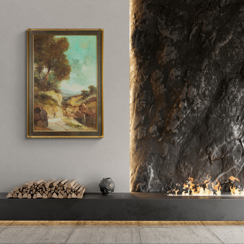 Tableau de paysage capriccio de TONI BORDIGNON (1921-), de style des Maîtres anciens