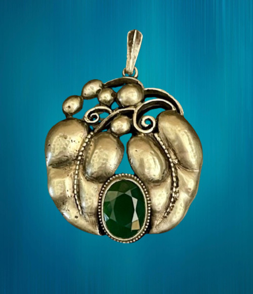 KARL KARST, pendentif en argent Art -Nouveau. 1910’s, Pforzheim Germany.