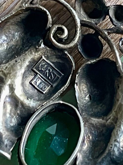 KARL KARST, pendentif en argent Art -Nouveau. 1910’s, Pforzheim Germany.