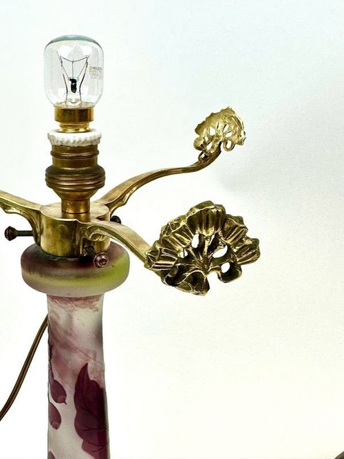 Emile Gallé Lampe Champignon Art Nouveau "Lierre Grimpant"