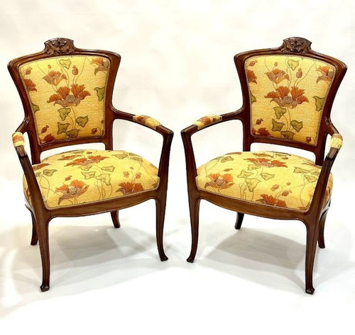 Ensemble de Salon Art Nouveau "Ginkgo Biloba"