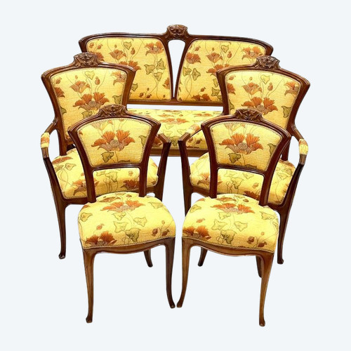 Ensemble de Salon Art Nouveau "Ginkgo Biloba"