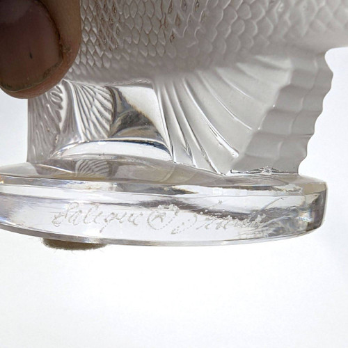Milchglasstatuette Lalique ® France La Perche Automotive-Kühlerdeckel