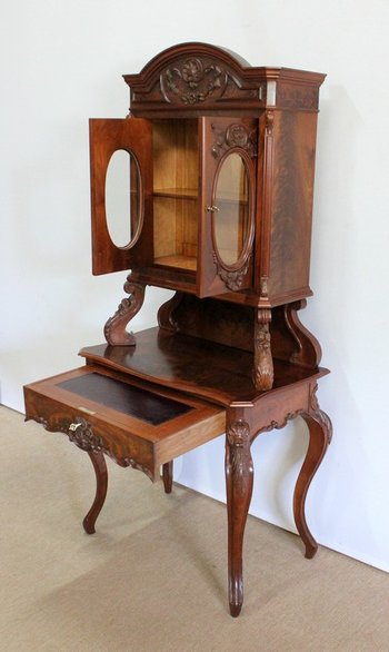  Writing case display in solid mahogany, Napoleon III period - 1850