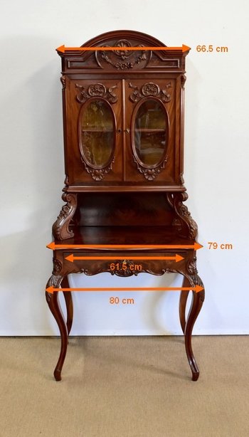  Writing case display in solid mahogany, Napoleon III period - 1850