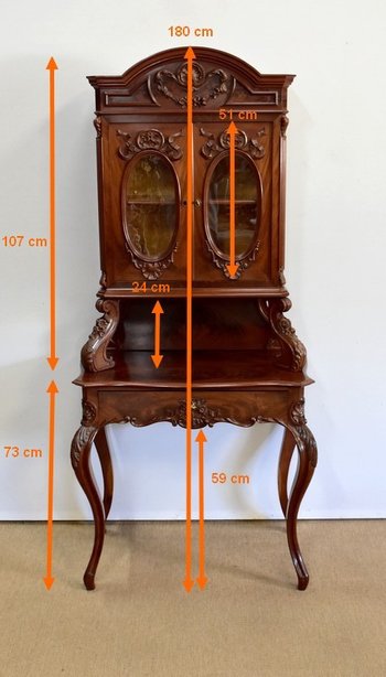  Writing case display in solid mahogany, Napoleon III period - 1850