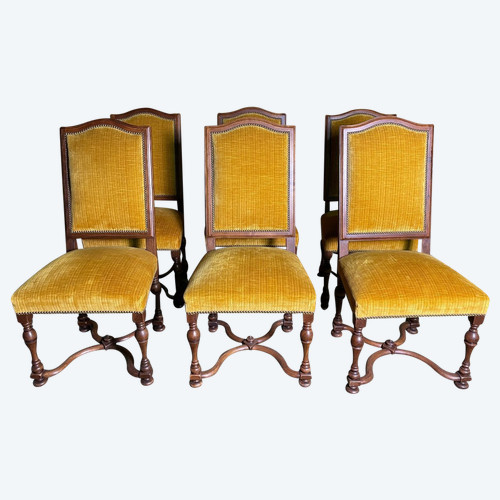 Suite Of 6 Louis XIII Style Chairs