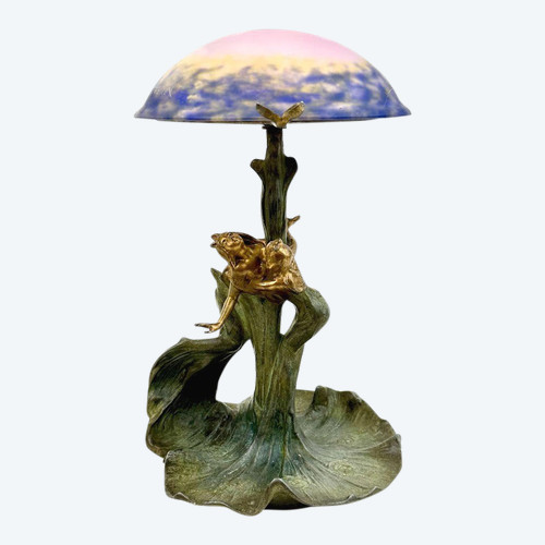 Daum Art Nouveau Lamp "Aux Nymphs"