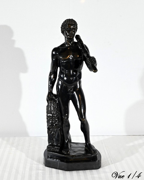Bronzo "Ercole e il Leone di Nemée", firmato Gregroi - XIX secolo