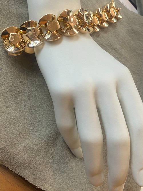 Goldenes „Panzer“-Armband, Ref. 342.178