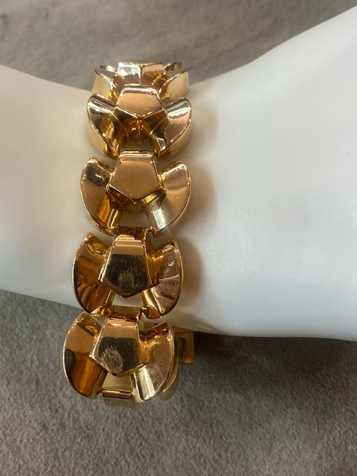Goldenes „Panzer“-Armband, Ref. 342.178