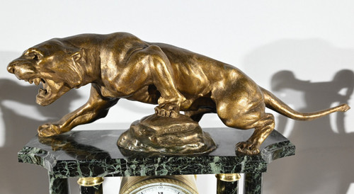 Important Regula and Marble Mantel Insert - Late 19th century