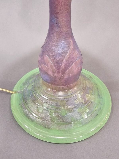 Daum Nancy Lampe Champignon Art Nouveau "Libellules"