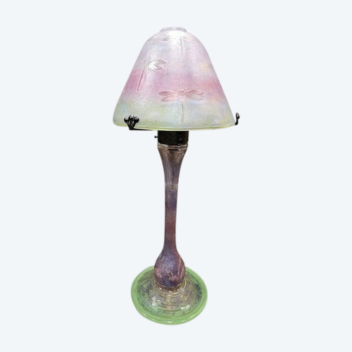 Daum Nancy Lampe Champignon Art Nouveau "Libellules"