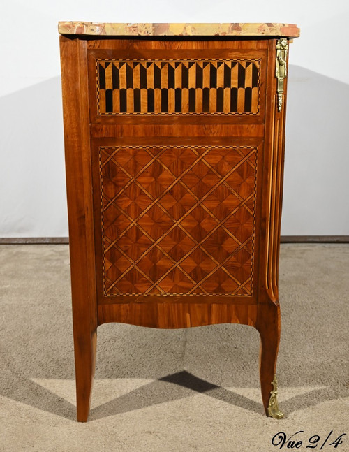 Commode en Bois de Rose et Acajou, Transition Louis XV/Louis XVI – Fin XIXe