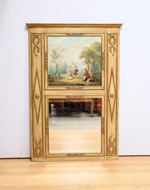 Important Trumeau en Bois Doré, époque Louis XVI – Fin XVIIIe