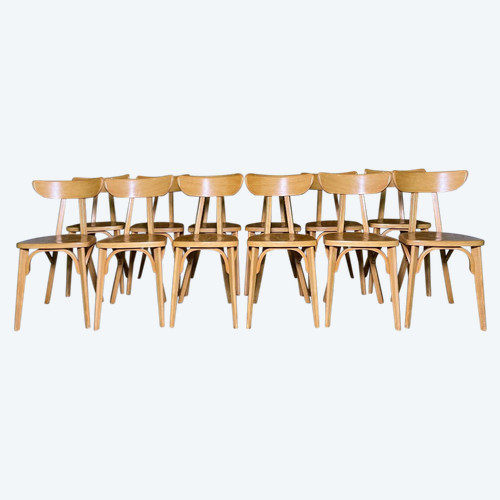 Suite Of 12 LUTERMA “banana” Bistro Chairs