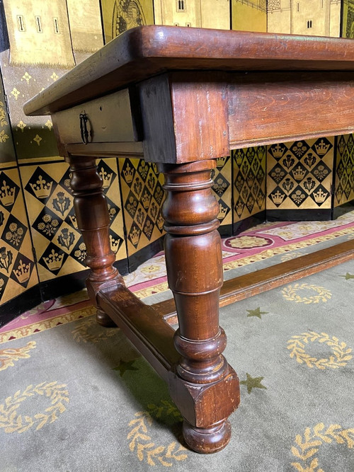 Louis XIII Farm Table in Walnut 19th