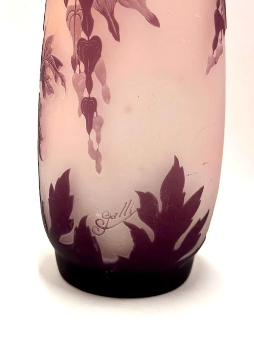 Emile Gallé Art Nouveau Vase “Hearts of Mary”