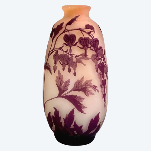 Emile Gallé Vase Art Nouveau  "Cœurs De Marie"