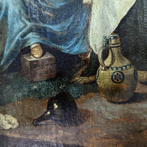 Huile Sur Toile école Hollandaise XVIIème Scène De Banquet