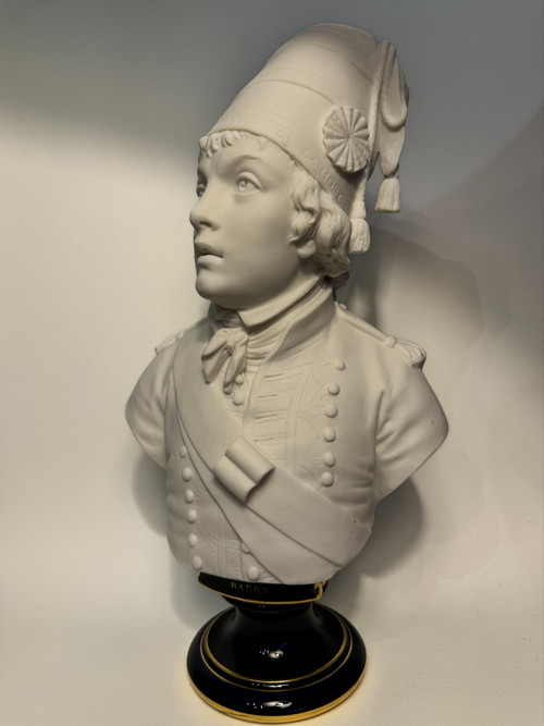 Busto in bisquit di SEVRES "BARRA" datato 1877