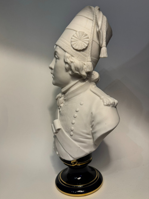 Busto in bisquit di SEVRES "BARRA" datato 1877