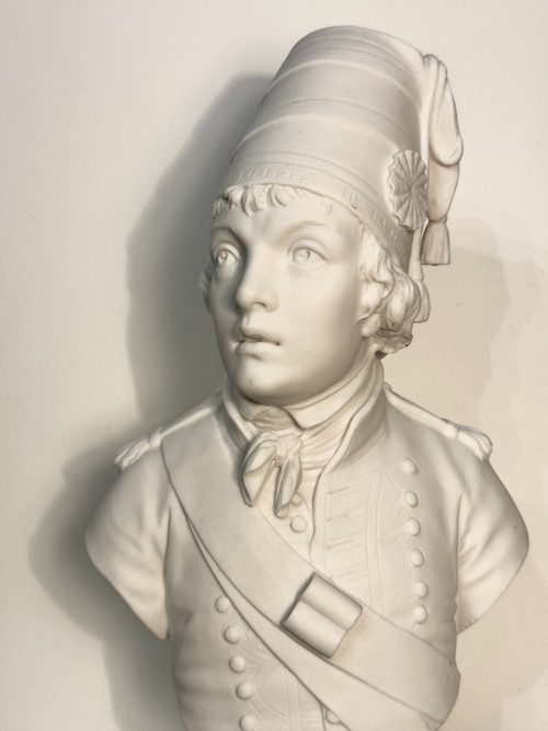 Busto in bisquit di SEVRES "BARRA" datato 1877