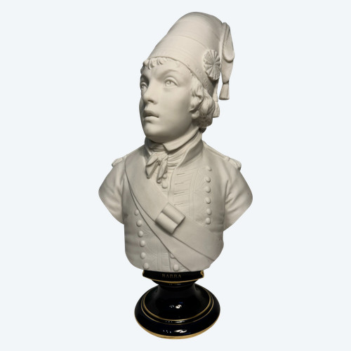 Bisque bust of SEVRES "BARRA" dated 1877