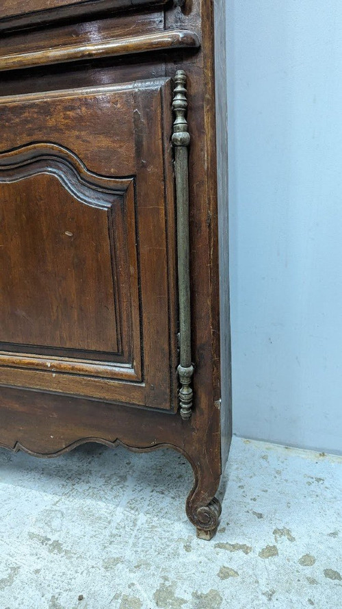 Louis XV Cupboard Facade, 18th Century In Walnut