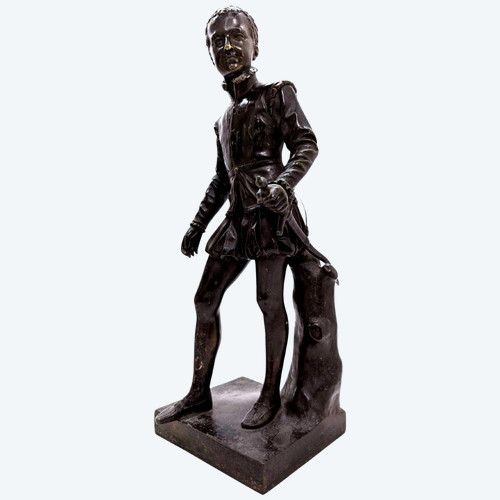 Enrico IV Bambino, Statua In Bronzo Secondo Un Modello Di Bosio Della Fine Del XIX Secolo