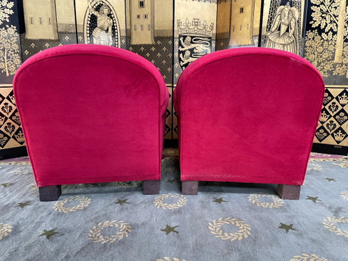 Pair Of Art Deco Club Armchairs