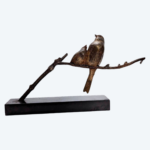Bronze De Vienne étourneau Sur Une Branche By Becquerel