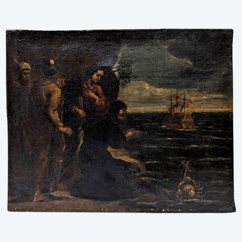 Huile Sur Toile XVIIIème Marine