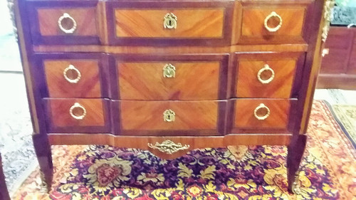 Commode Style Transition En Marqueterie milieu XIXème