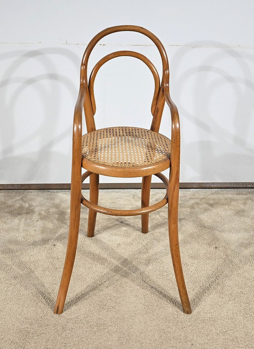 Seggiolone per bambini in faggio curvato, timbrato Thonet - Primi del XX secolo