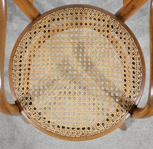 Seggiolone per bambini in faggio curvato, timbrato Thonet - Primi del XX secolo
