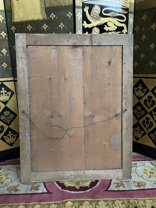 Specchio Napoleone III Con Foglia Oro